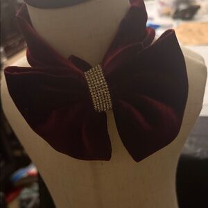 Elegant Burgundy Velvet headband for girls